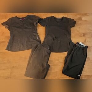 Xs black scrubs (2 sets)